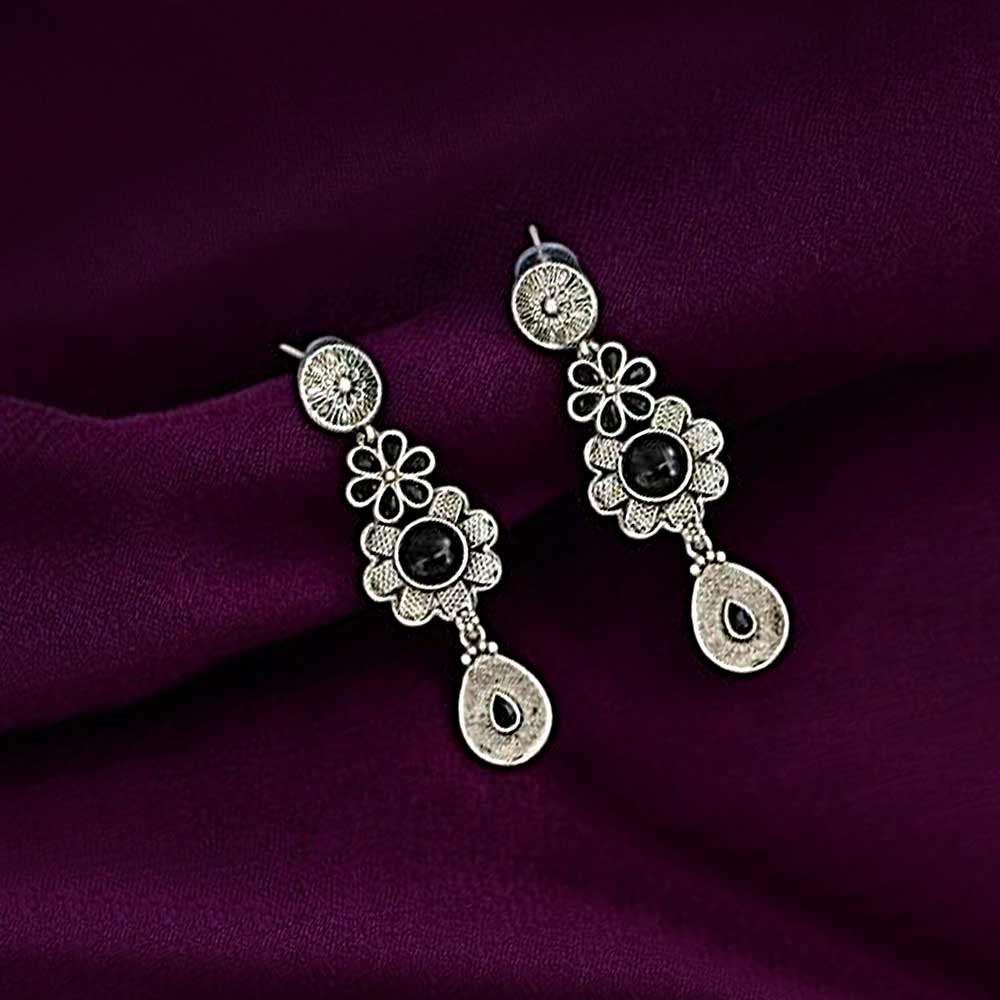 Oxidized Floral Chimes Earrings