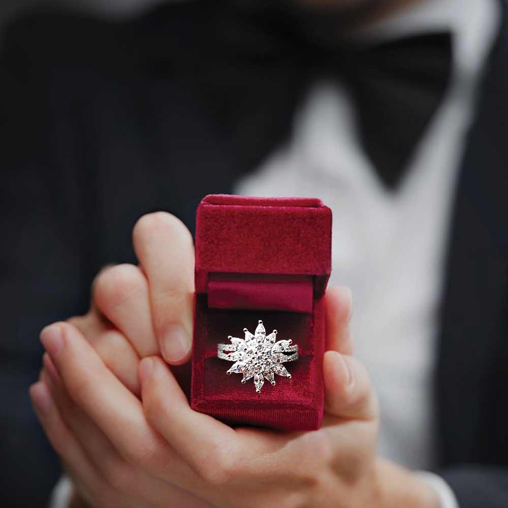 Leafy Floral AD Bloom Ring