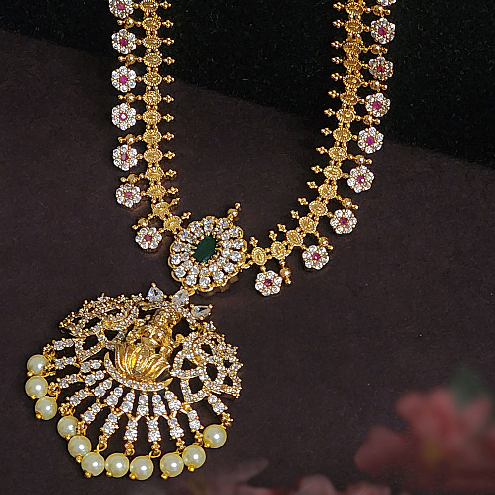 Elegant Diamond Finish Long Haram Set