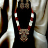 MG Vanisha Red Beaded Victorian long Haram Set