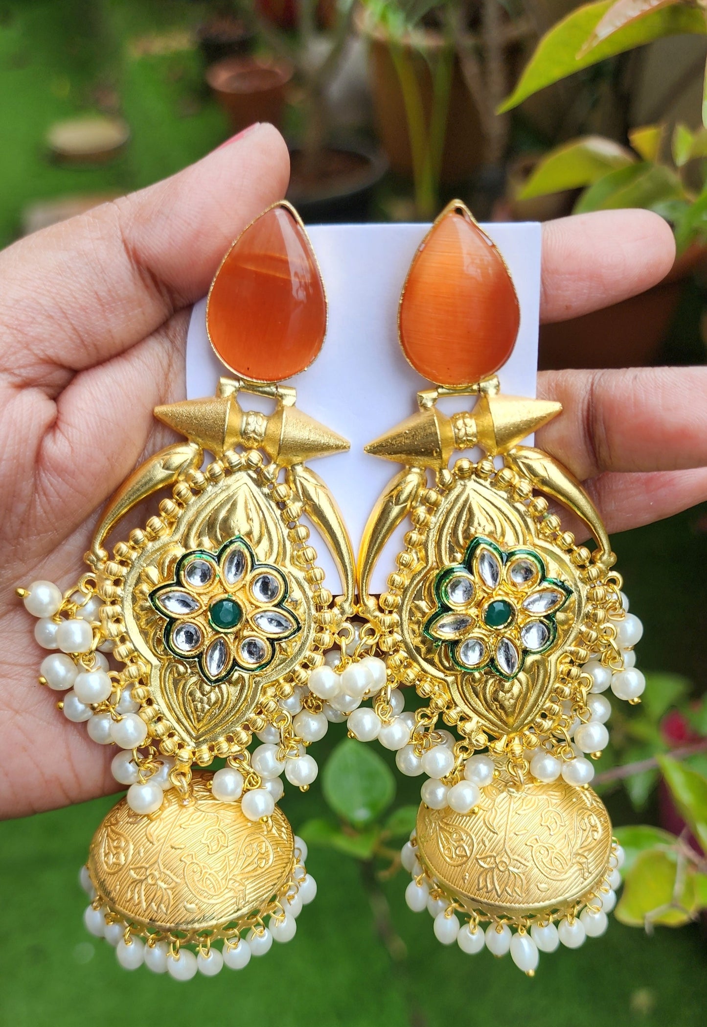 Meherbaan Jhumka Kashmiri Earrings