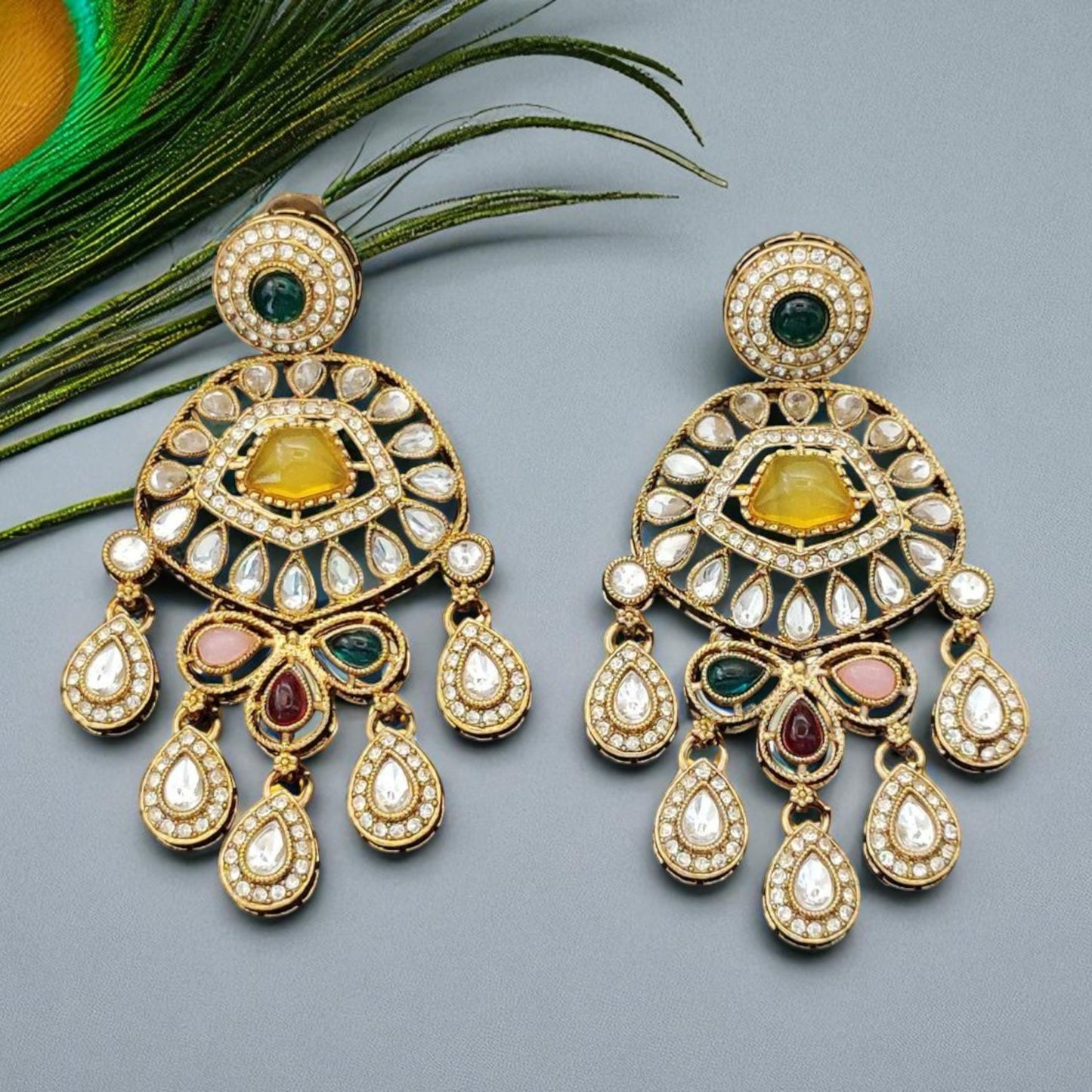 Heritage Glow Kundan Earrings