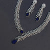 MG Feather Bloom CZ Necklace Set
