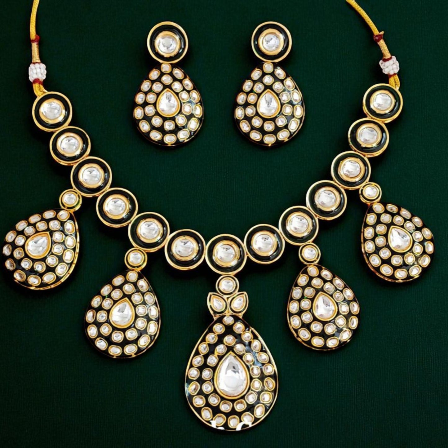 Regal Ivory Kundan Statement Jewellery Set