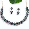 Statement oxidized Green Colour Necklace set
