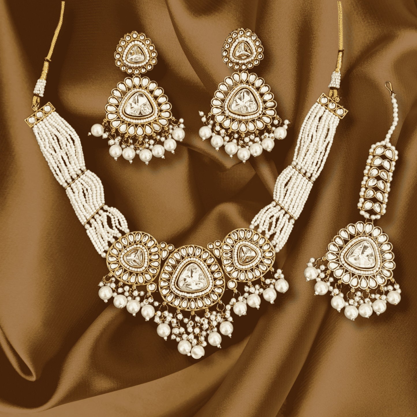 Ivory Pearl Radiance Kundan Necklace Set