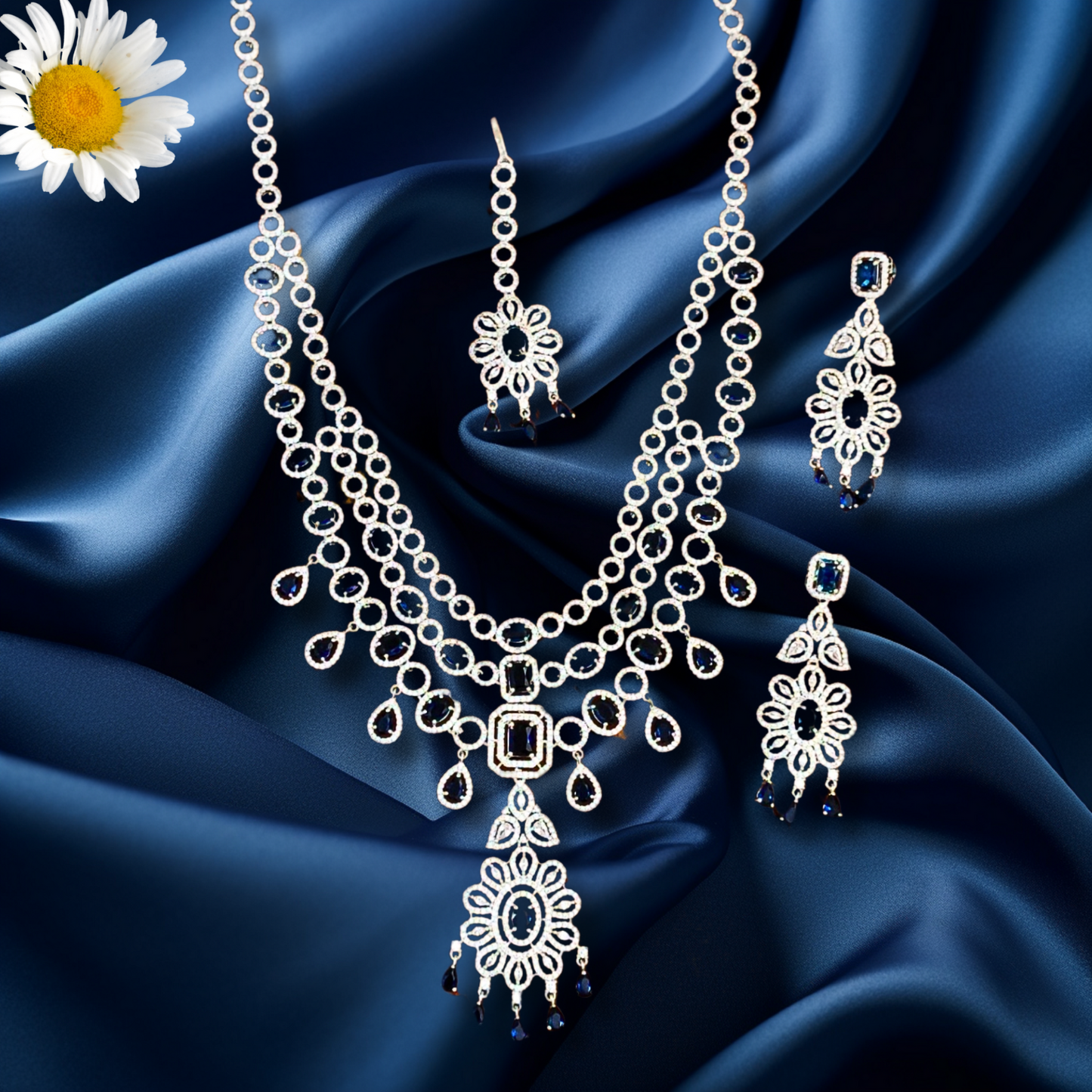 MG Blue Nile Long AD Necklace Set