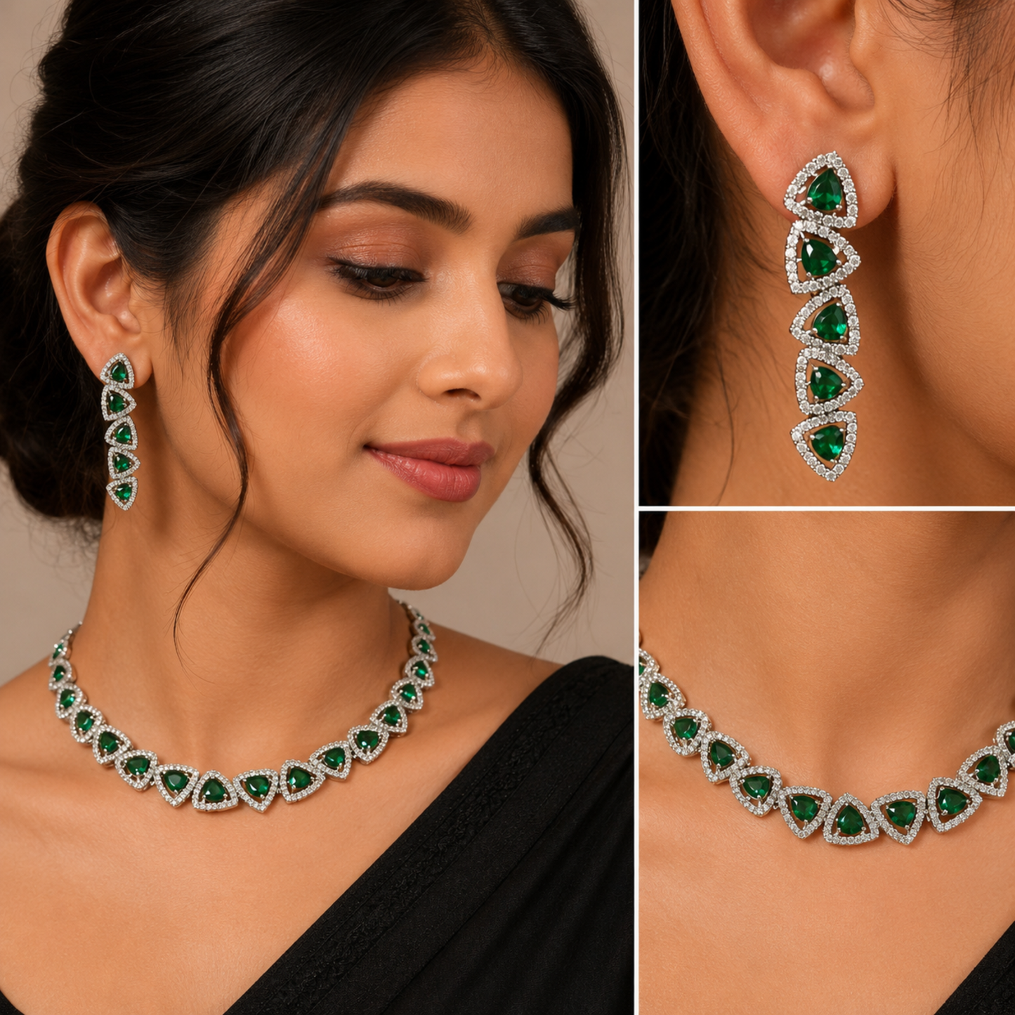 Emerald Royale AD Necklace Set