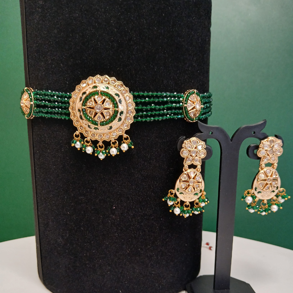 MG Mayuri Kundan Chokar Necklace Set