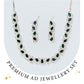 Emerald Silver Radiance Short AD CZ Necklace Set