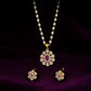 Pearl Ruby Blossom Pendant Set