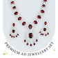 Frosted Ruby AD Necklace Set