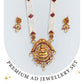 Elegant Laxmi Pendant Pearl Temple Necklace Set