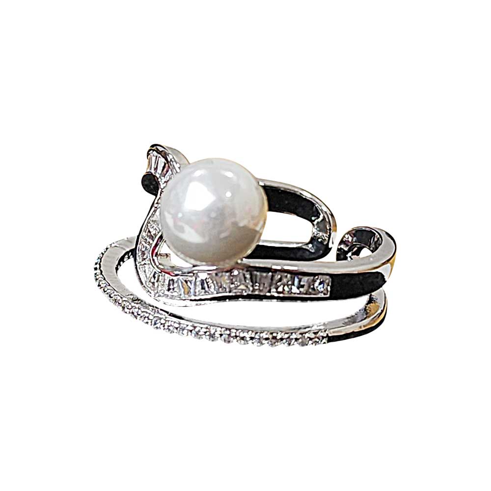 AD Pearl Halo Ring