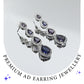 Sapphire Quartet Premium AD Earrings