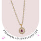 Pearl Ruby Blossom Pendant Set