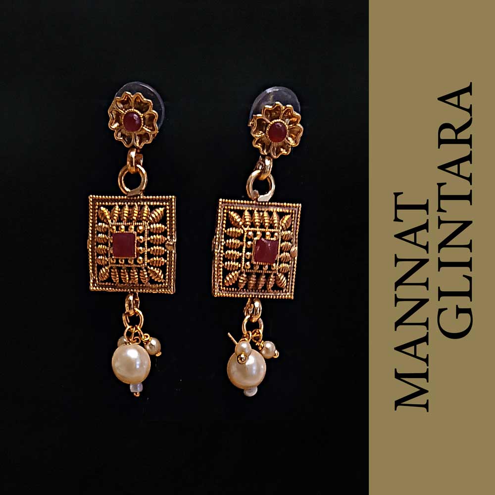 MG Padmimi Gold Tone Rani Haar Necklace Set