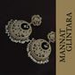 Rice Pearl Ivory Colour Stone Chandbali Earrings