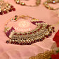 Mesmerizing Red Pearls and Jadau Bridal Necklace set with Choker and Mattapati