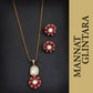 Crimson Kundan Pendant Set