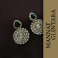 Kundan Stone Mehandi Polish Earrings