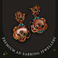 MG Navaratan Flower Drop Earrings