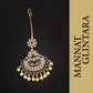 Rajwada Pink & Green Splendor Maang Tikka