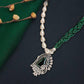 MG Green Crystal and Pearl Beads AD Haram Set