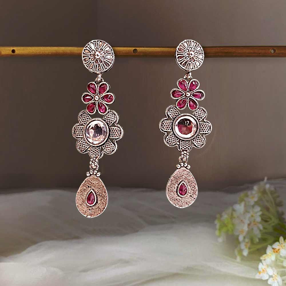 MG Aashmi Oxidised Bloom Earring