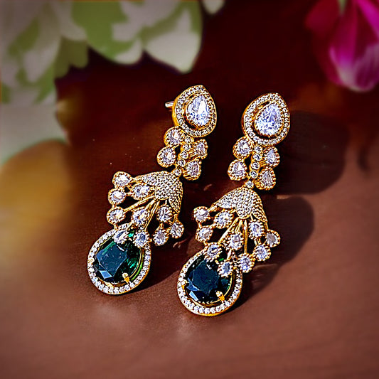 Emerald Mohini Green Ruby Earrings