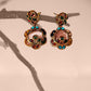 MG Navaratan Flower Drop Earrings