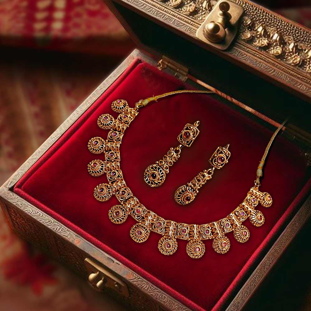 MG Royal Rajashtani Jadau Necklace Set