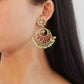 MG Rice Pearl Pink Stone Chandbali Earrings