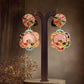 MG Navaratan Flower Drop Earrings