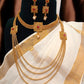 MG Padmimi Gold Tone Rani Haar Necklace Set