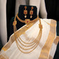 MG Padmimi Gold Tone Rani Haar Necklace Set