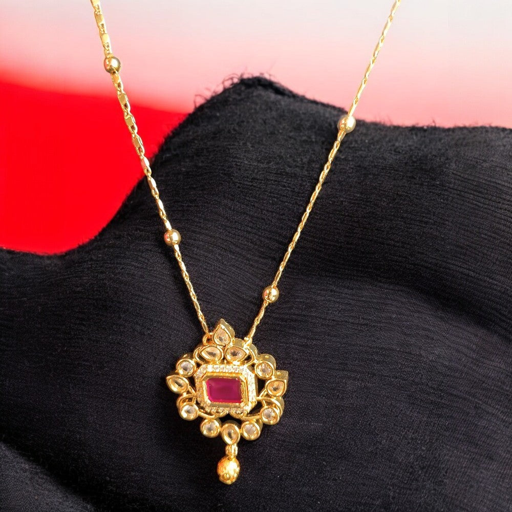 MG Golden Ruby Pendant Set