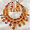 MG Ruby oval 2 layered Kundan Necklace Set