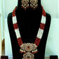 MG Vanisha Red Beaded Victorian long Haram  Set