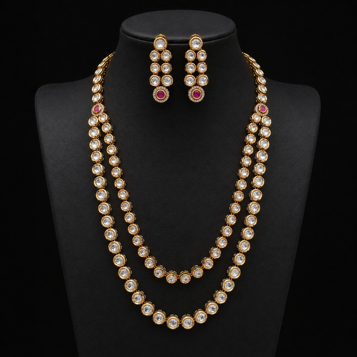 Eternal Dual Kundan Necklace Set