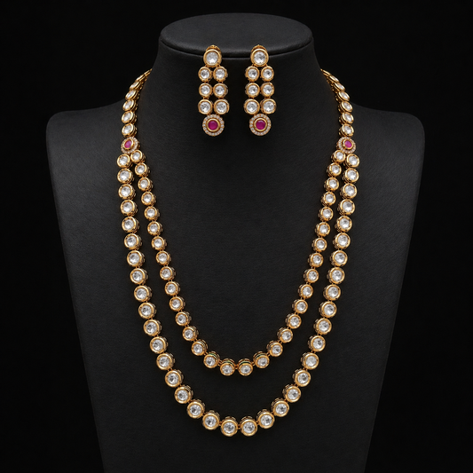 Eternal Dual Kundan Necklace Set