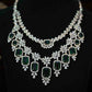 Dazzling Emerald CZ Two layered Designer Set