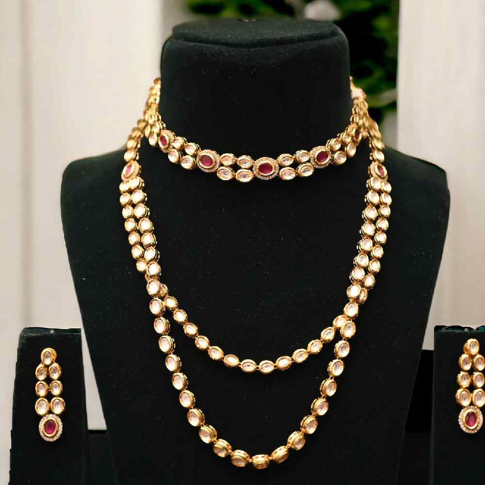 Eternal Splendor Antique Kundan Necklace Set