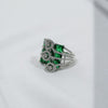 StarletSpark Green Emerald CZ designer Ring