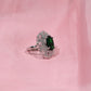 GemGlow Green Emerald CZ designer Ring