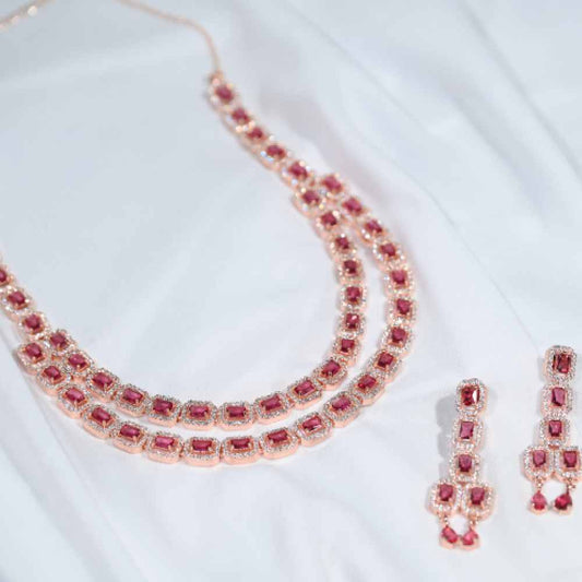 Gorgeous Ruby CZ Designer Set