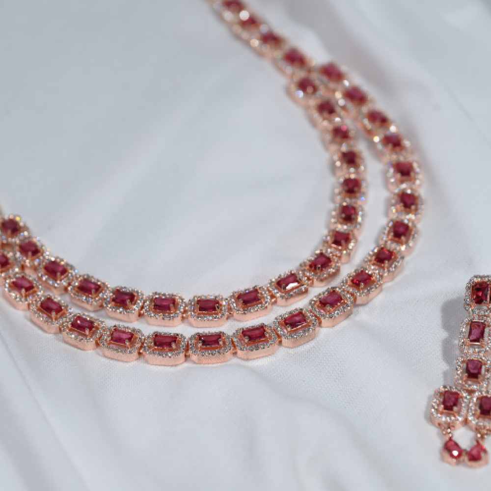 Gorgeous Ruby CZ Designer Set