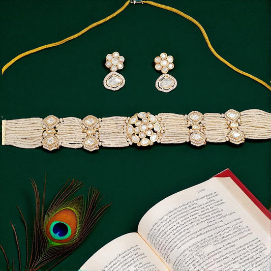 Pearl Majesty Kundan Choker Necklace