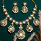 Regal Ivory Kundan Statement Necklace Set