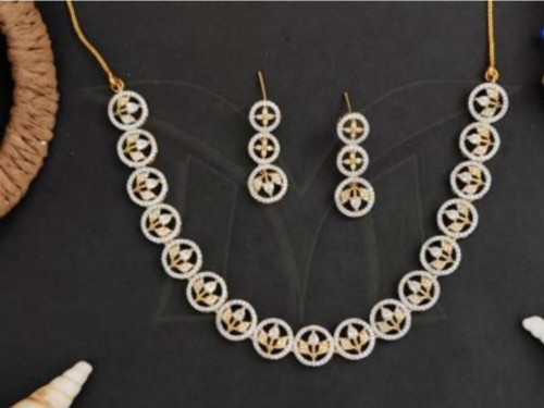 Elegant High Gold AD Necklace Set